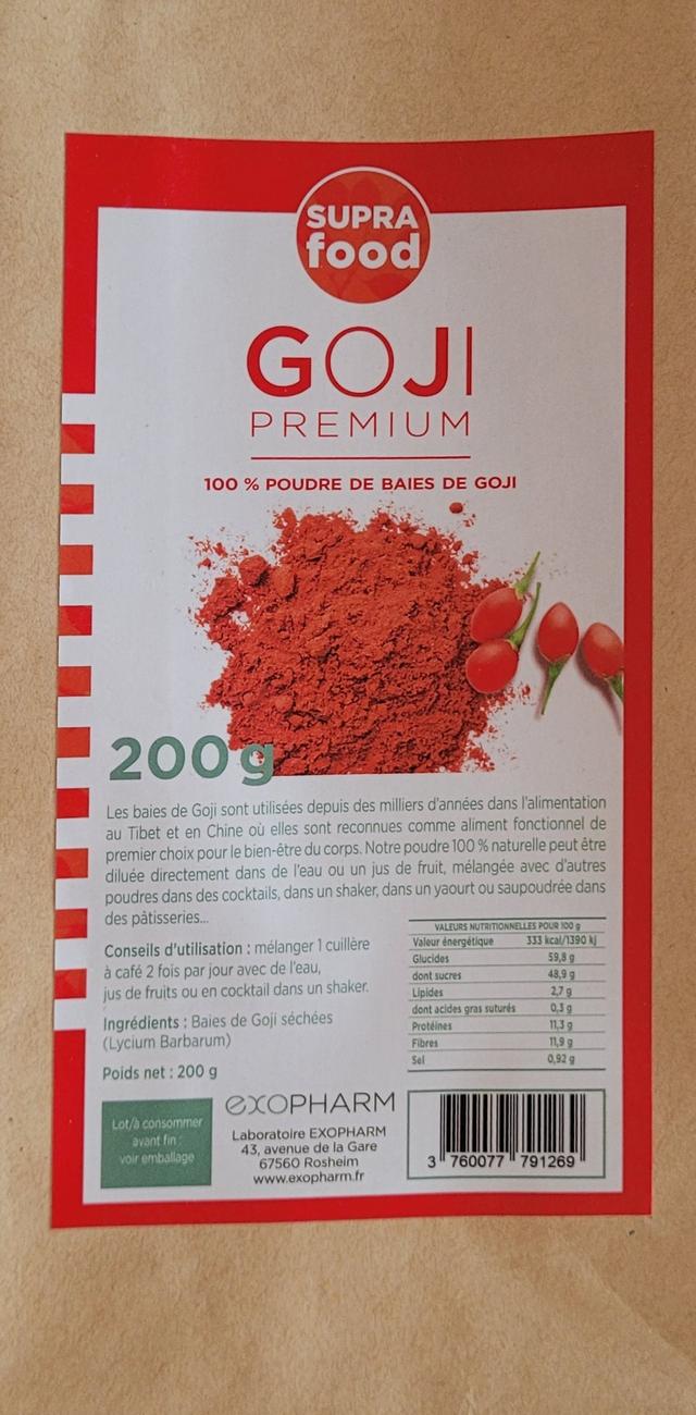 Goji pure poudre de baies 200g