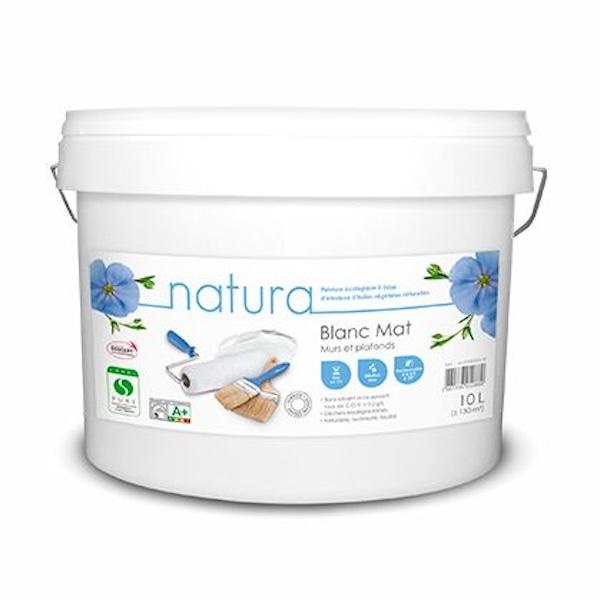 Peinture naturelle blanche mate murs intérieur 10L